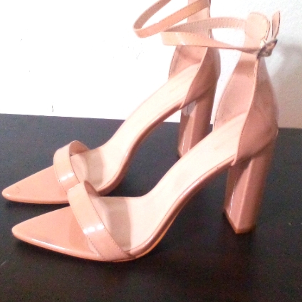 Beige heels from pretty little things
